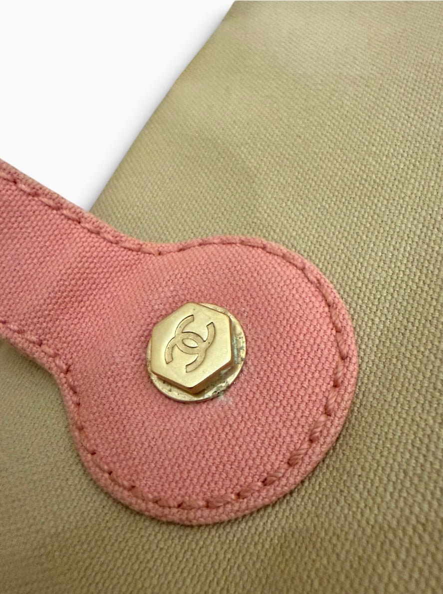 Chanel Marshmallow Canvas Tote Bag