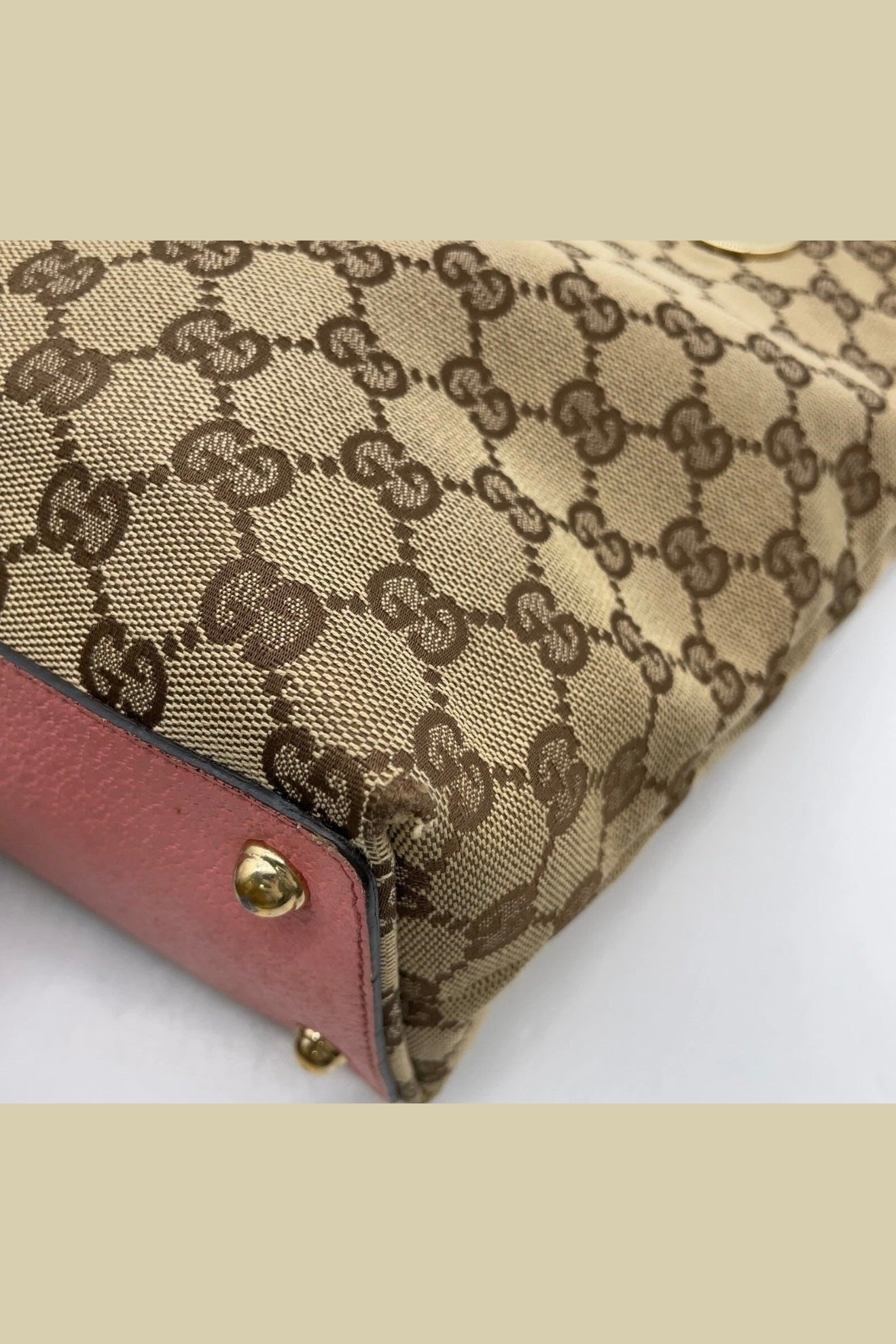 Gucci Eclipse Pink Leather Monogram Shoulder Bag