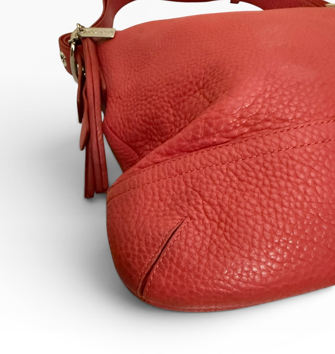 Coach Red Leather Hobo Shoulder Bag