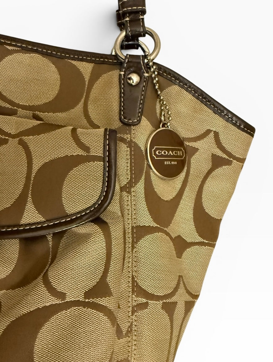 Coach Leah Signature Shoulder Bag