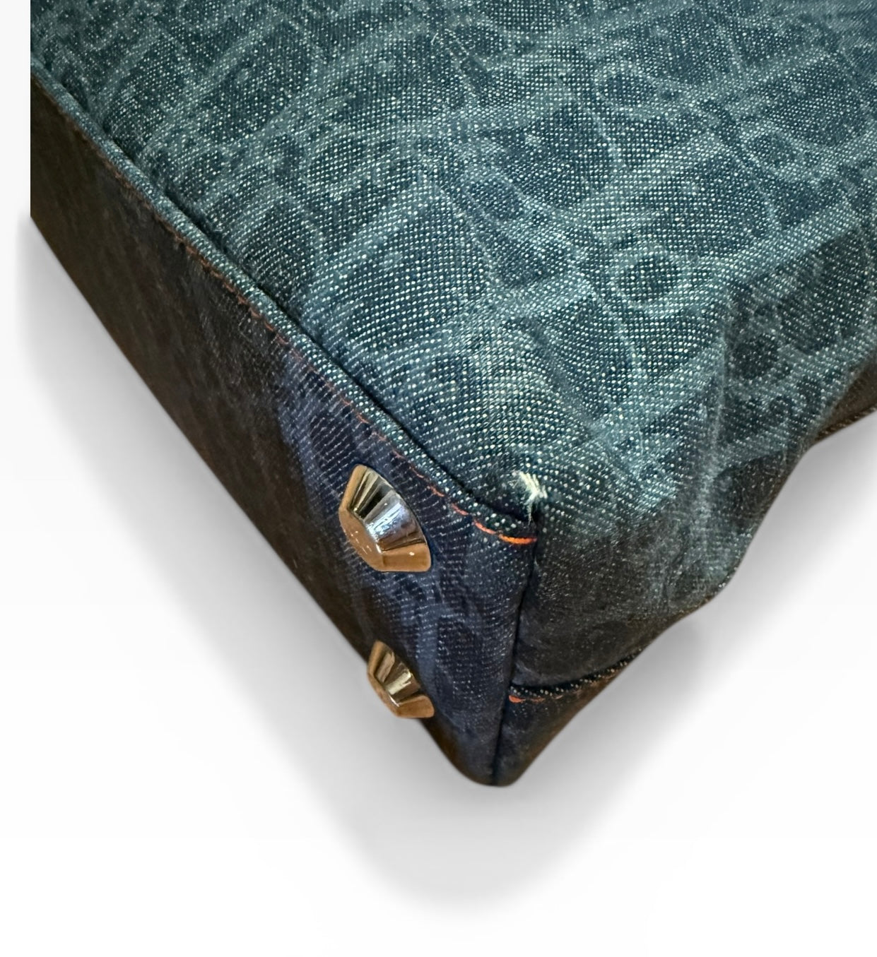 Christian Dior Flight Line Trotter Denim Shoulder Bag