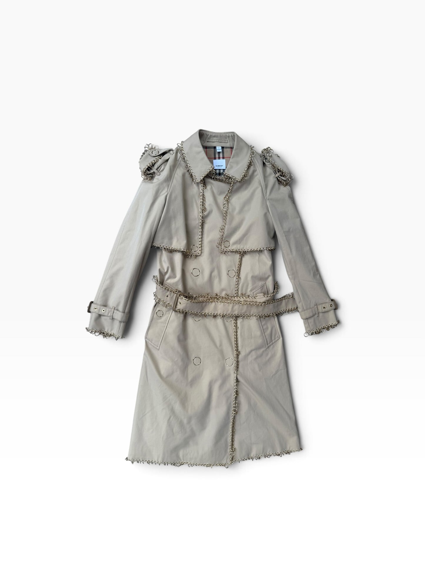 Burberry Chain-Embellished Trench Coat SS19