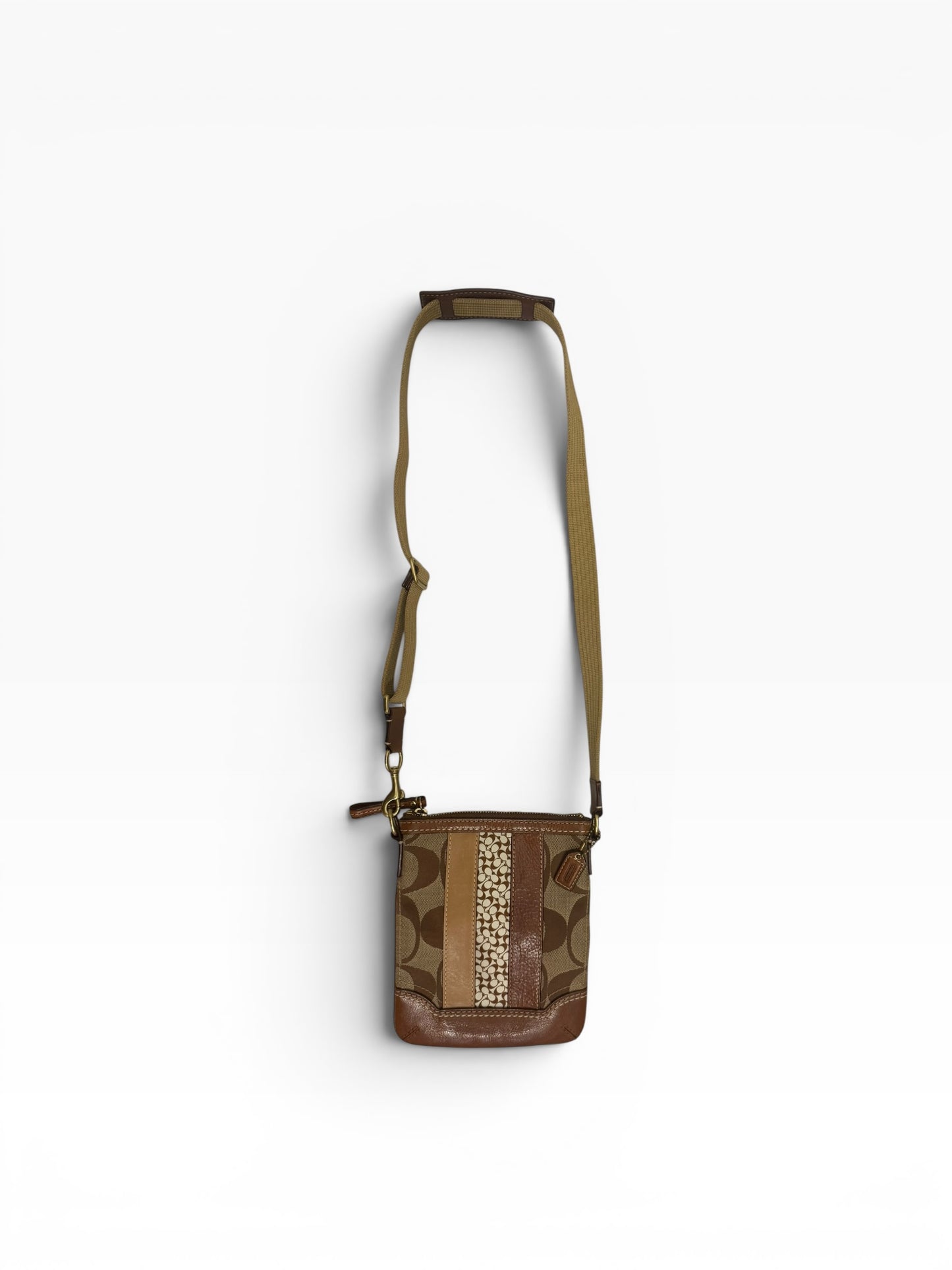 Coach Signature Stripe Swingpack Crossbody Bag