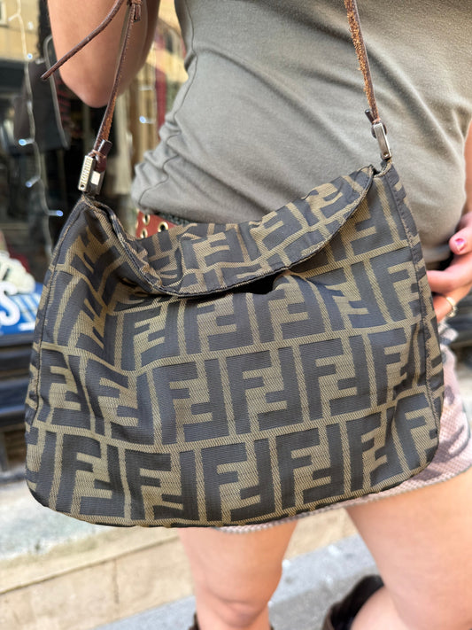 Fendi Zucca Baguette Shoulder Bag
