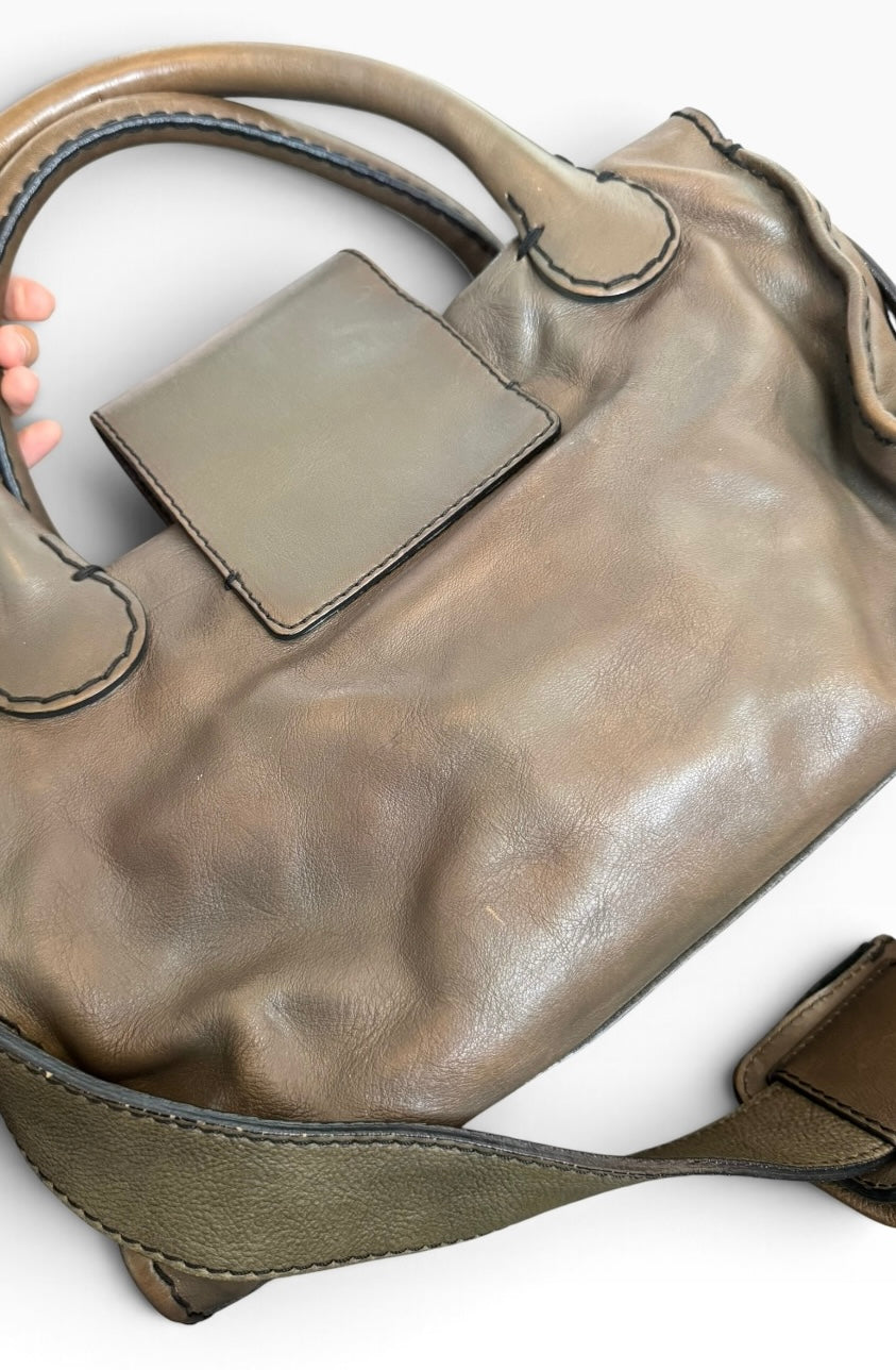 Chloé Edith Leather Satchel Bag – Taupe