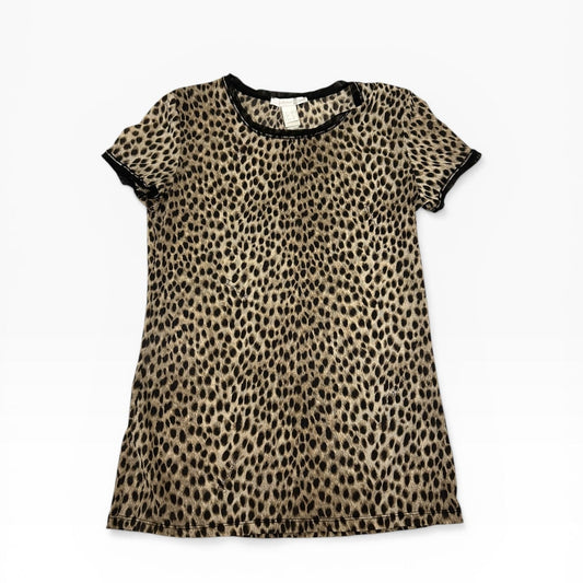 Roberto Cavalli Leopard Print Mesh Top