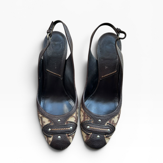 Dior Monogram Slingback Heels