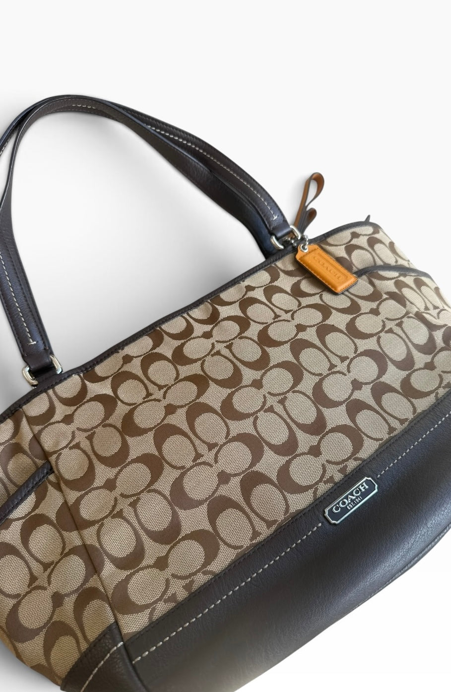 Coach Signature Jacquard Shoulder Tote Bag F23297