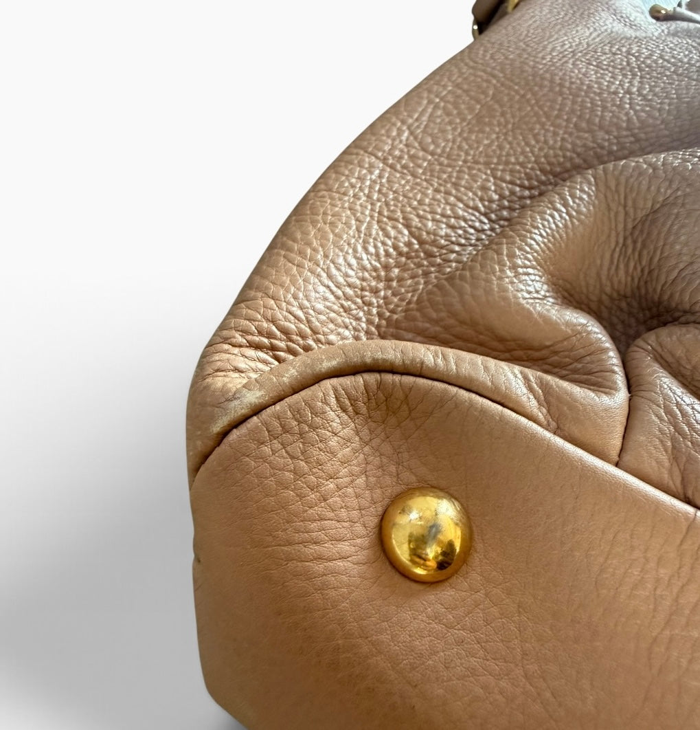 MIU MIU Vitello Lux Bauletto Satchel Bag