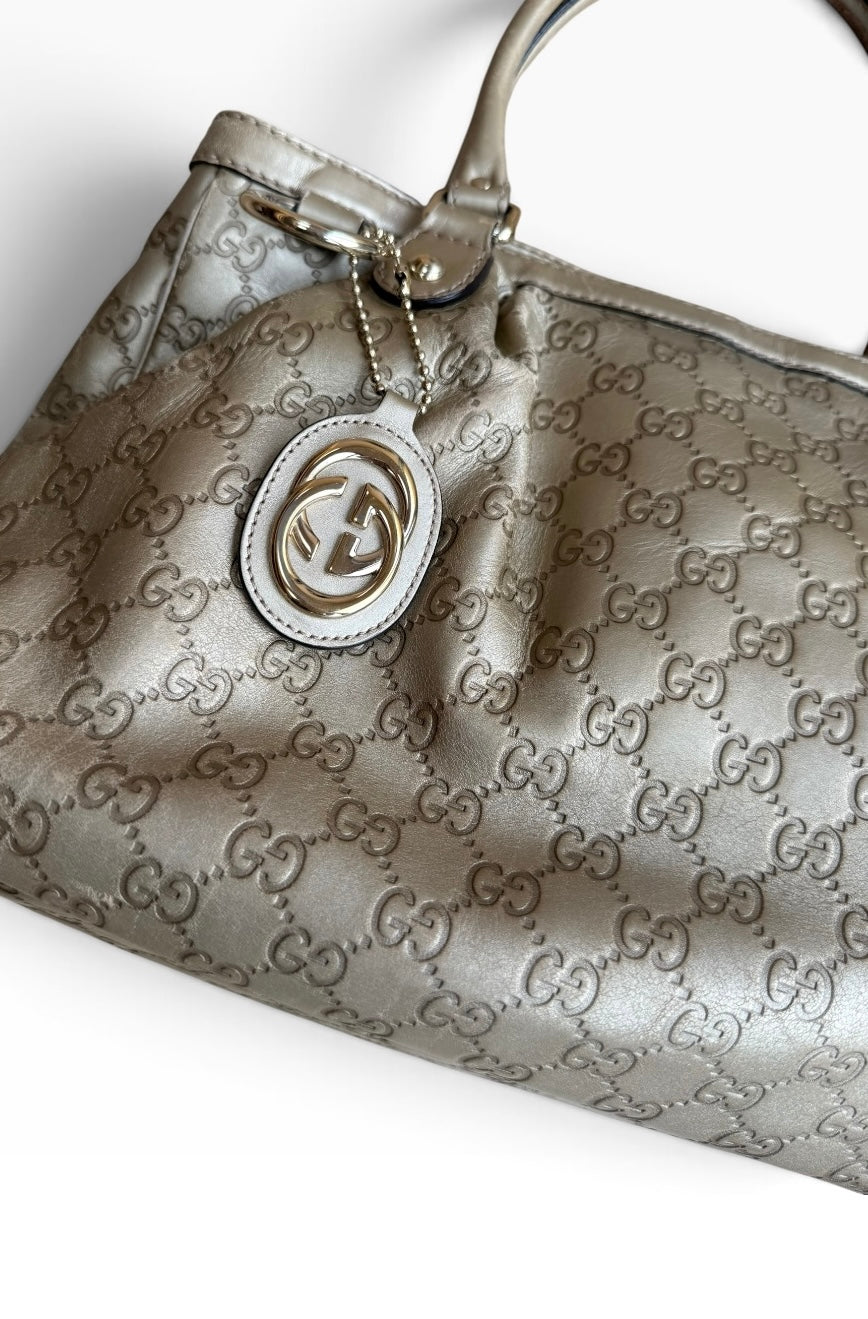 Vintage Gucci Metallic Guccissima Sukey Shoulder Bag