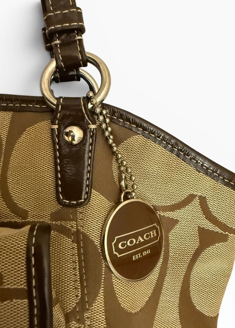 Coach Leah Signature Shoulder Bag
