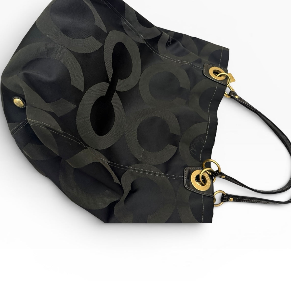 Coach Jacquard Tote Shoulder Bag