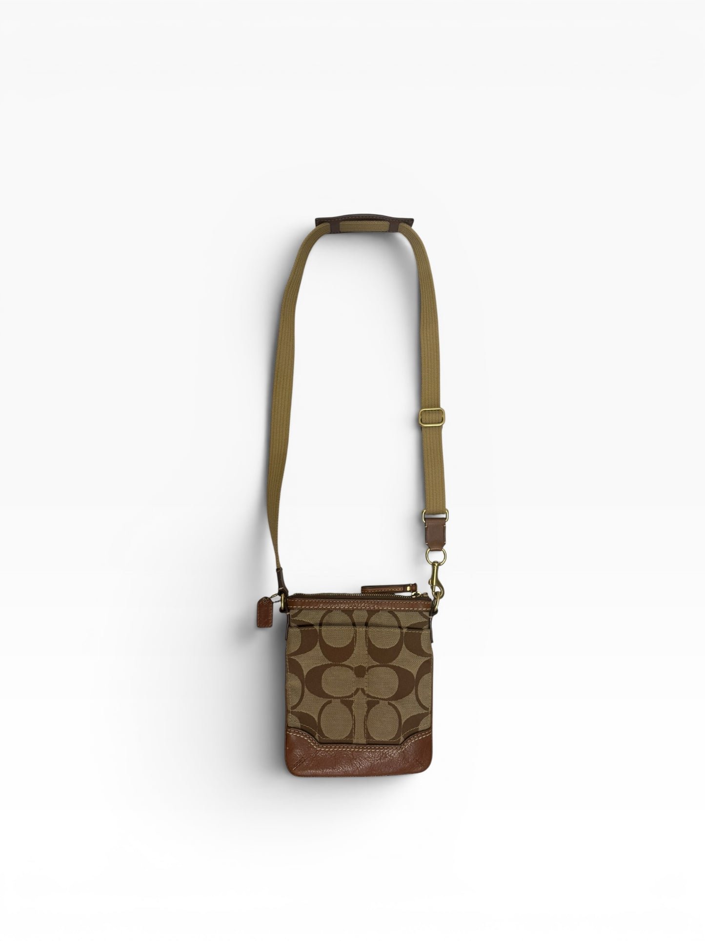 Coach Signature Stripe Swingpack Crossbody Bag