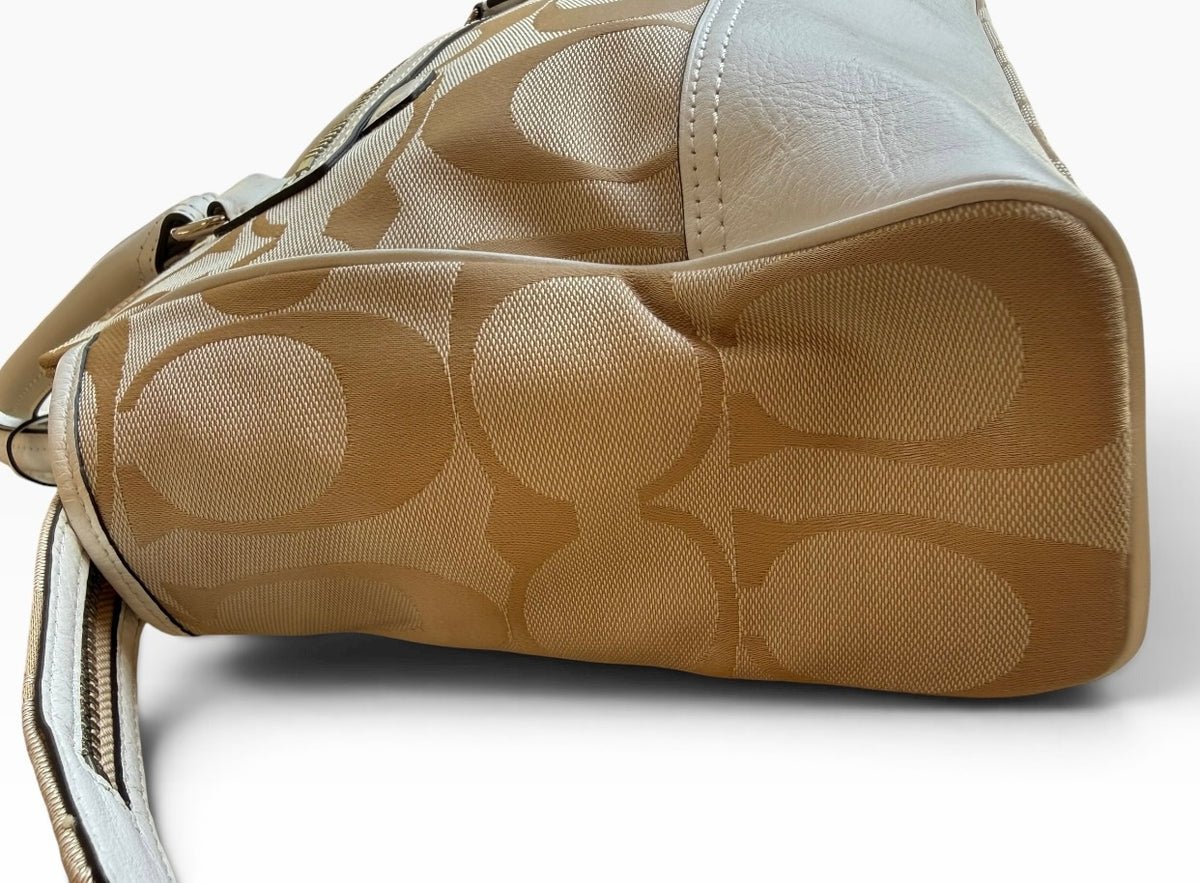 Coach Signature Jacquard Tassel Tote Bag 24204