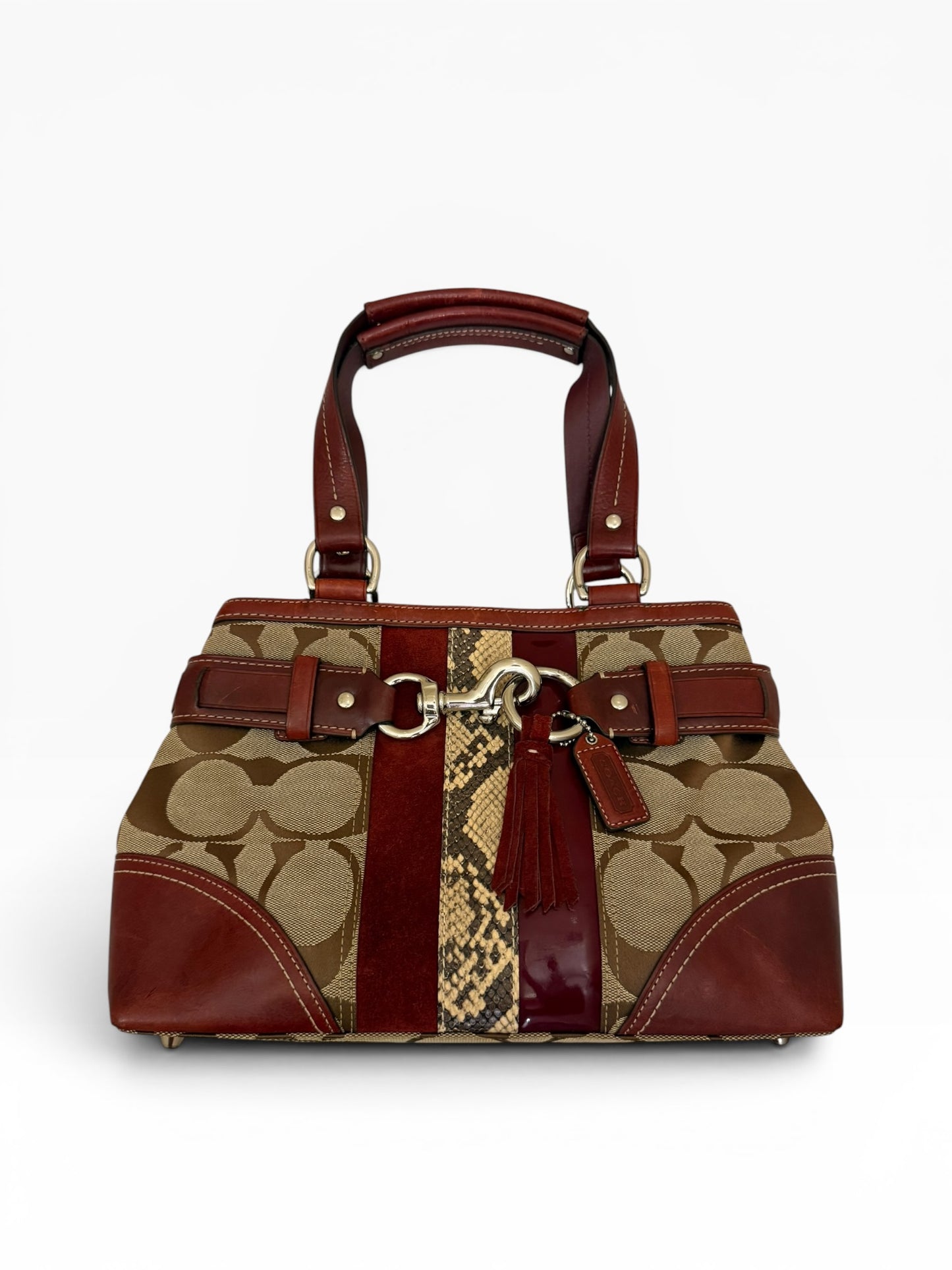 Coach Hampton Clip Python Bag