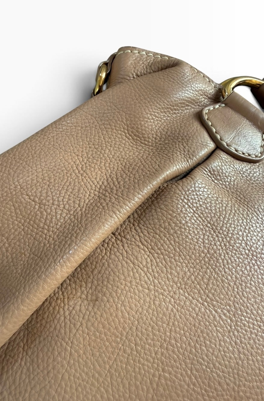 MIU MIU Vitello Lux Bauletto Satchel Bag