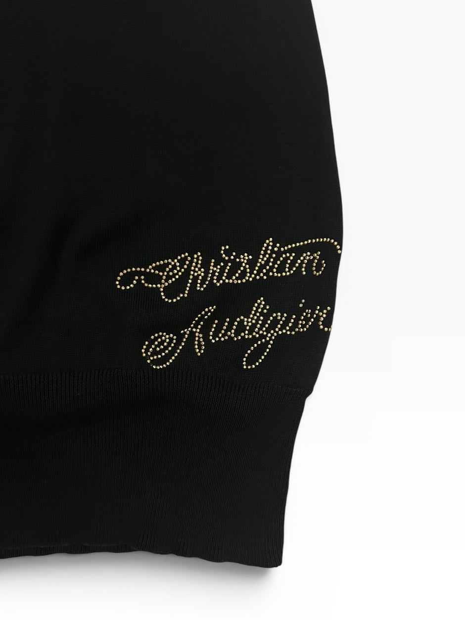 Christian Audigier Diamanté Midi Dress