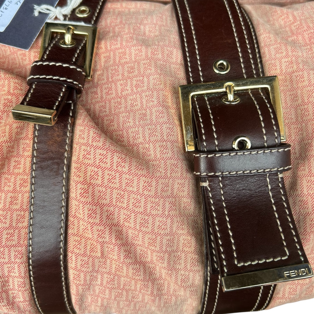 Fendi Selleria Pink Zucca Shoulder Bag