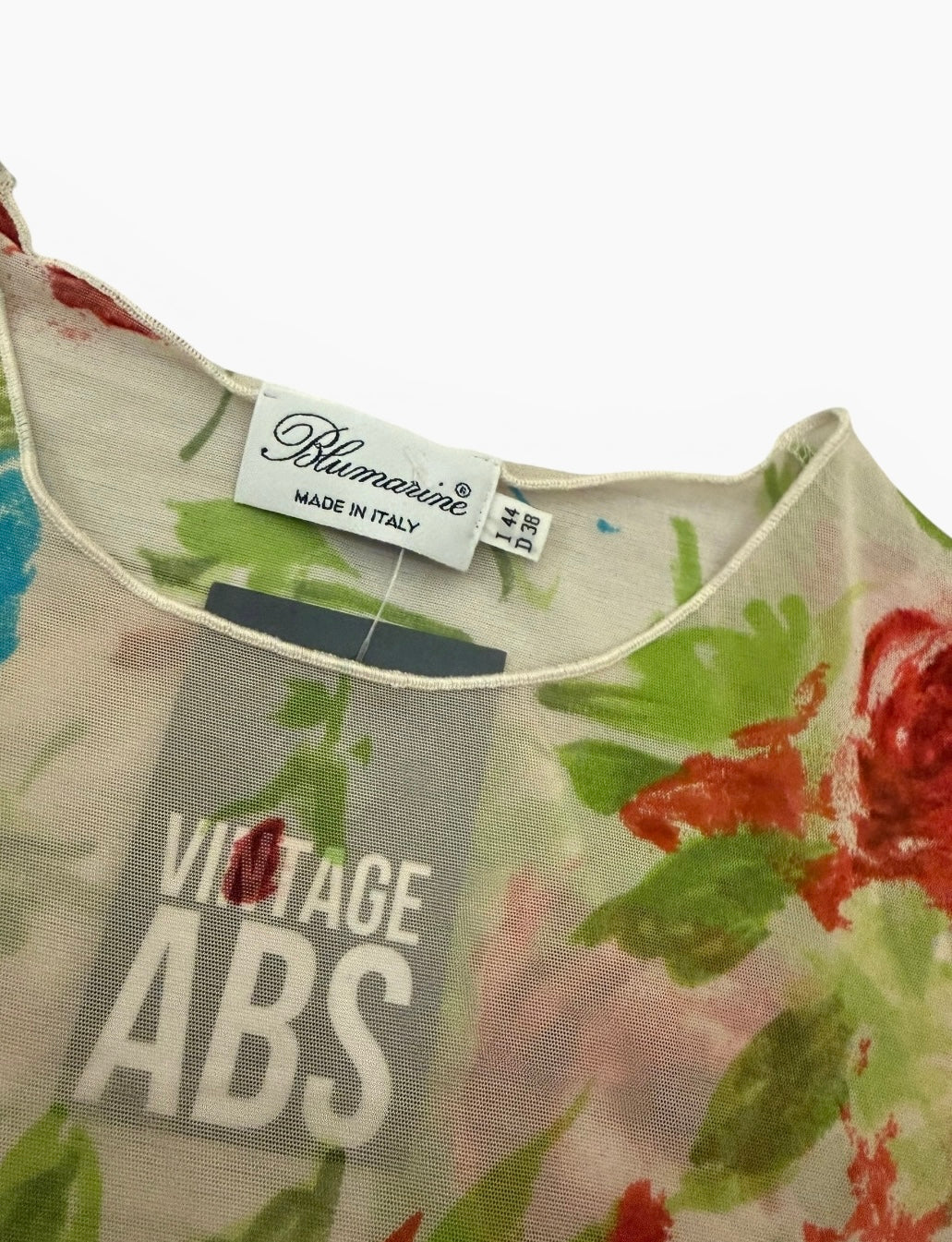 Blumarine Mesh Floral Top