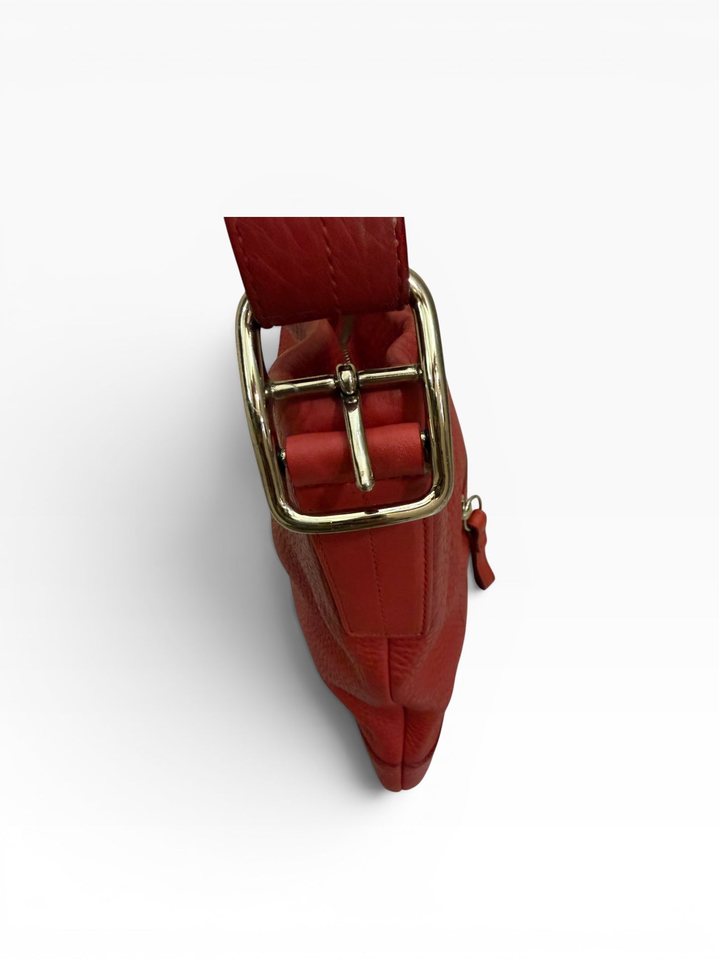 Coach Red Leather Hobo Shoulder Bag