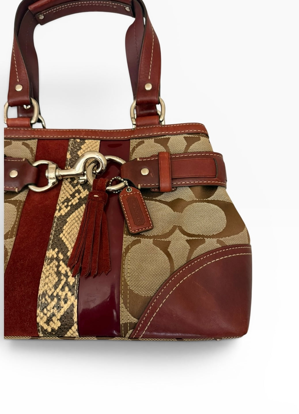 Coach Hampton Clip Python Bag