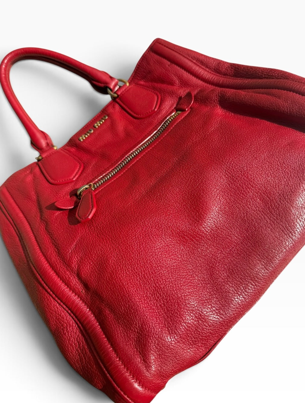 Miu Miu Vitello Shine Tote Bag