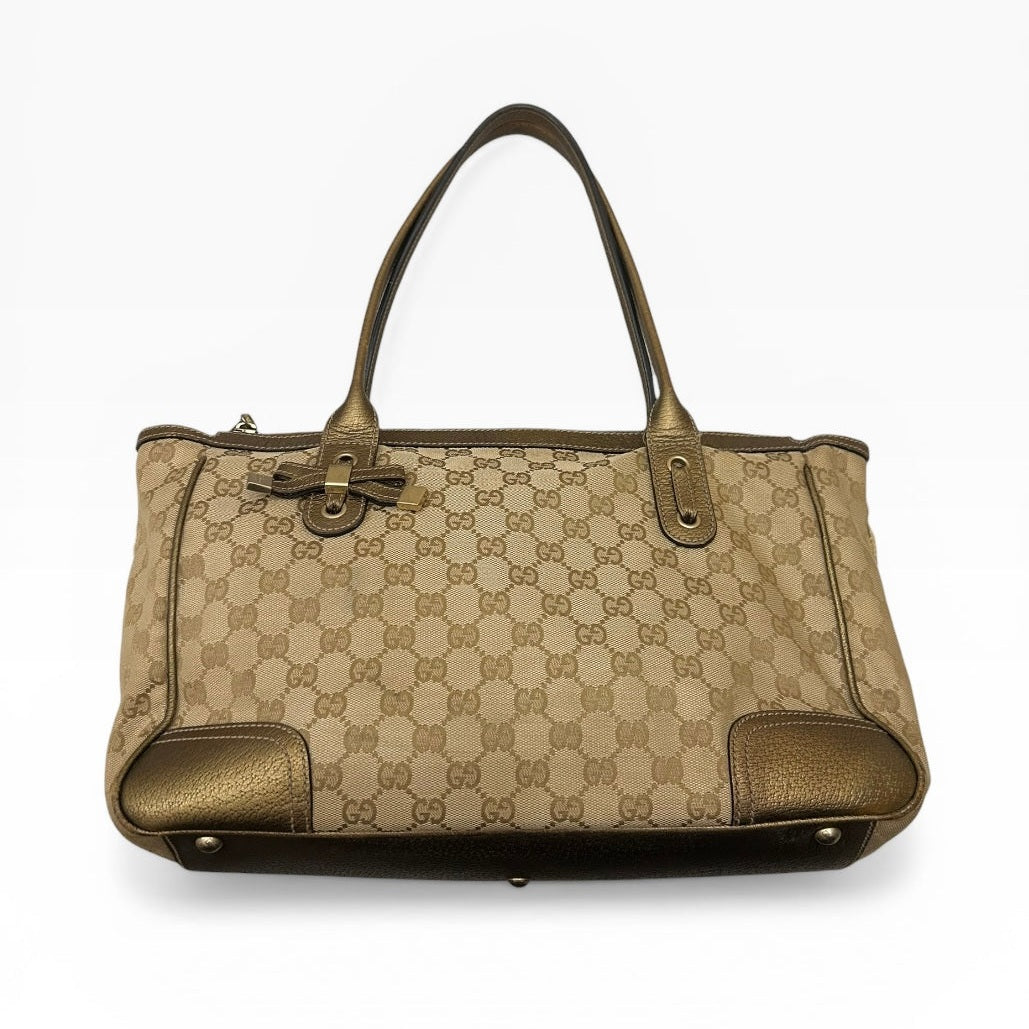 Gucci Monogram Tote Shoulder Bag