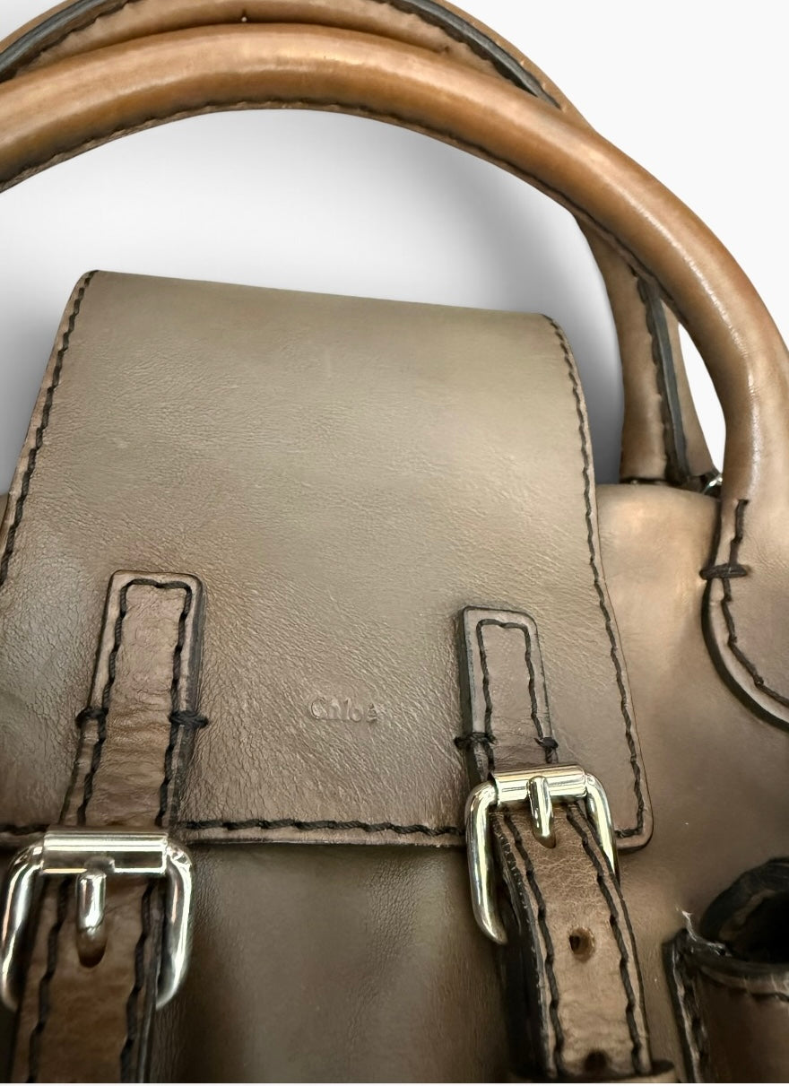 Chloé Edith Leather Satchel Bag – Taupe