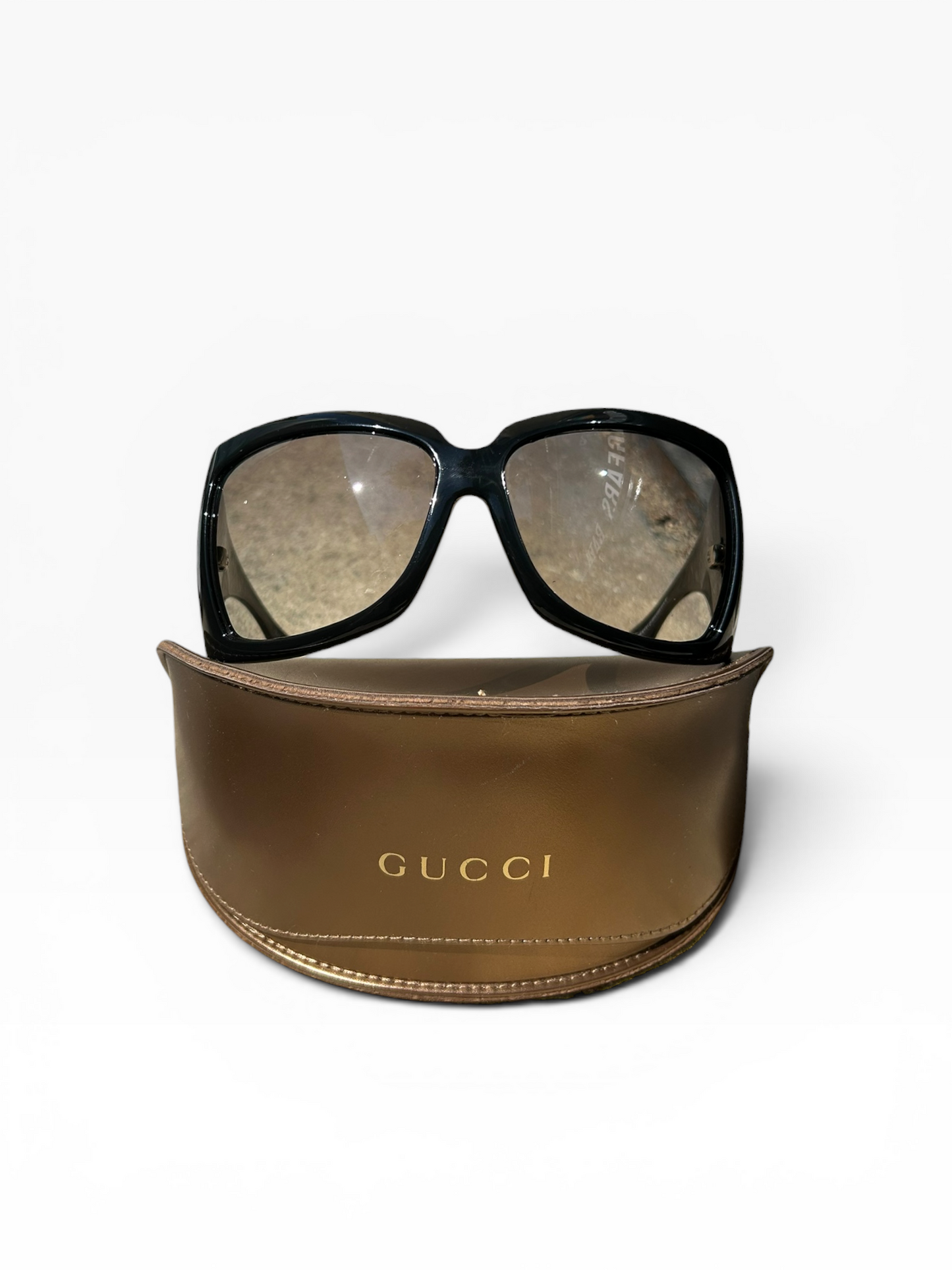 Gucci Black Visor Shield Sunglasses