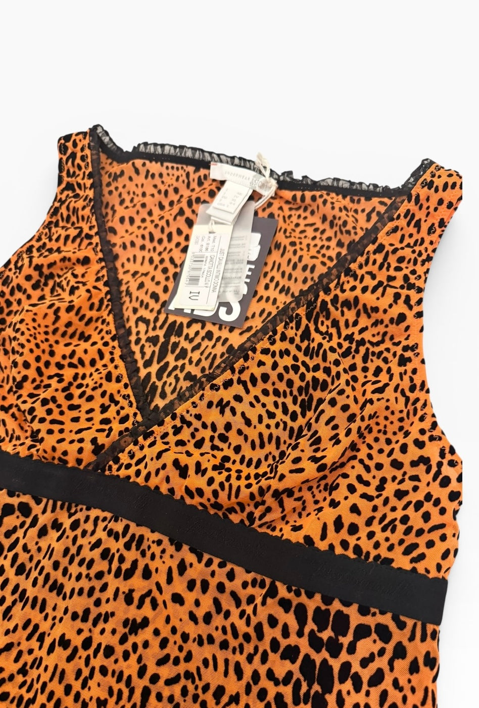 Roberto Cavalli Animal Print Frill Vest Top