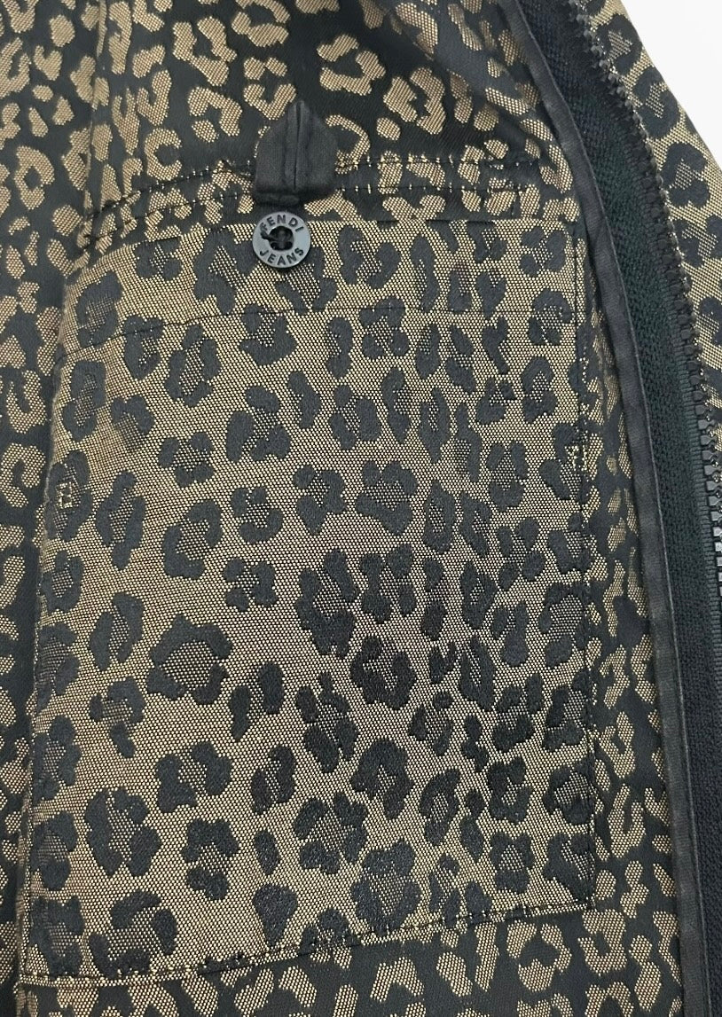 Fendi Jeans Leopard Utility Jacket