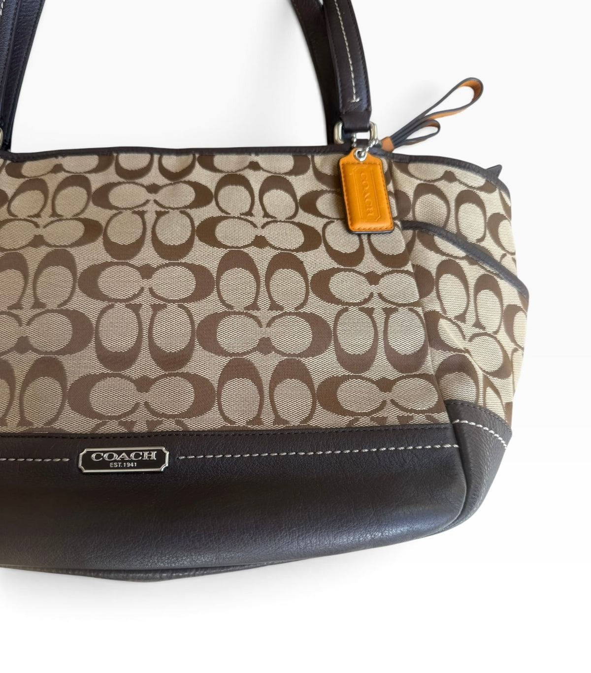 Coach Signature Jacquard Shoulder Tote Bag F23297