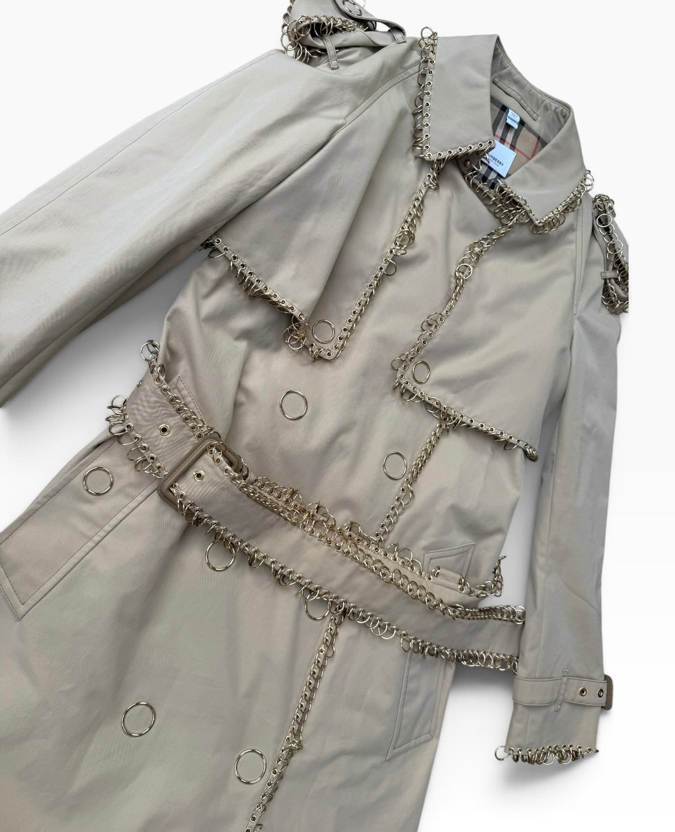 Burberry Chain-Embellished Trench Coat SS19