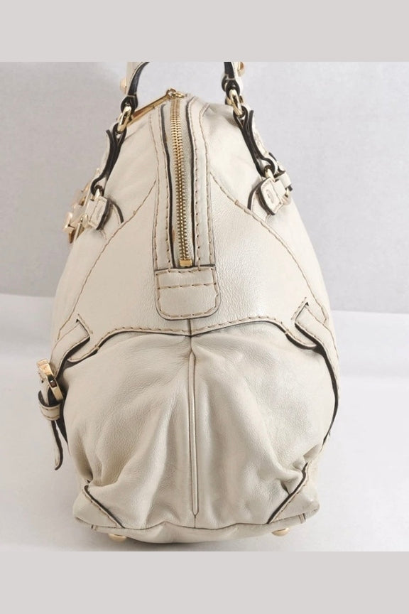 Gucci Horsebit Leather White Shoulder Bag
