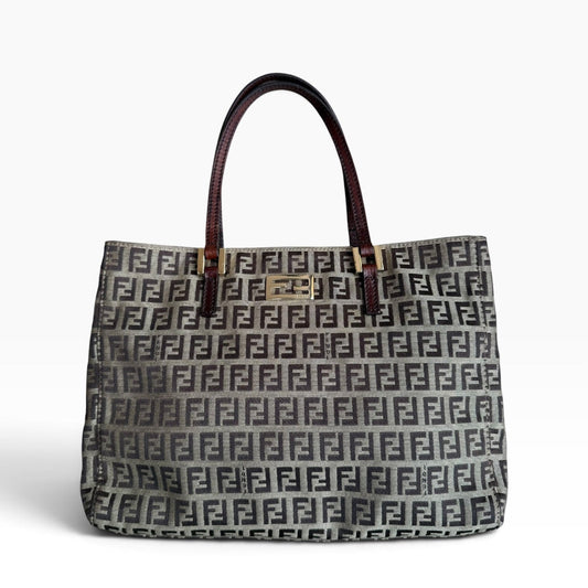Vintage Fendi Zucchino FF Monogram Small Tote Bag