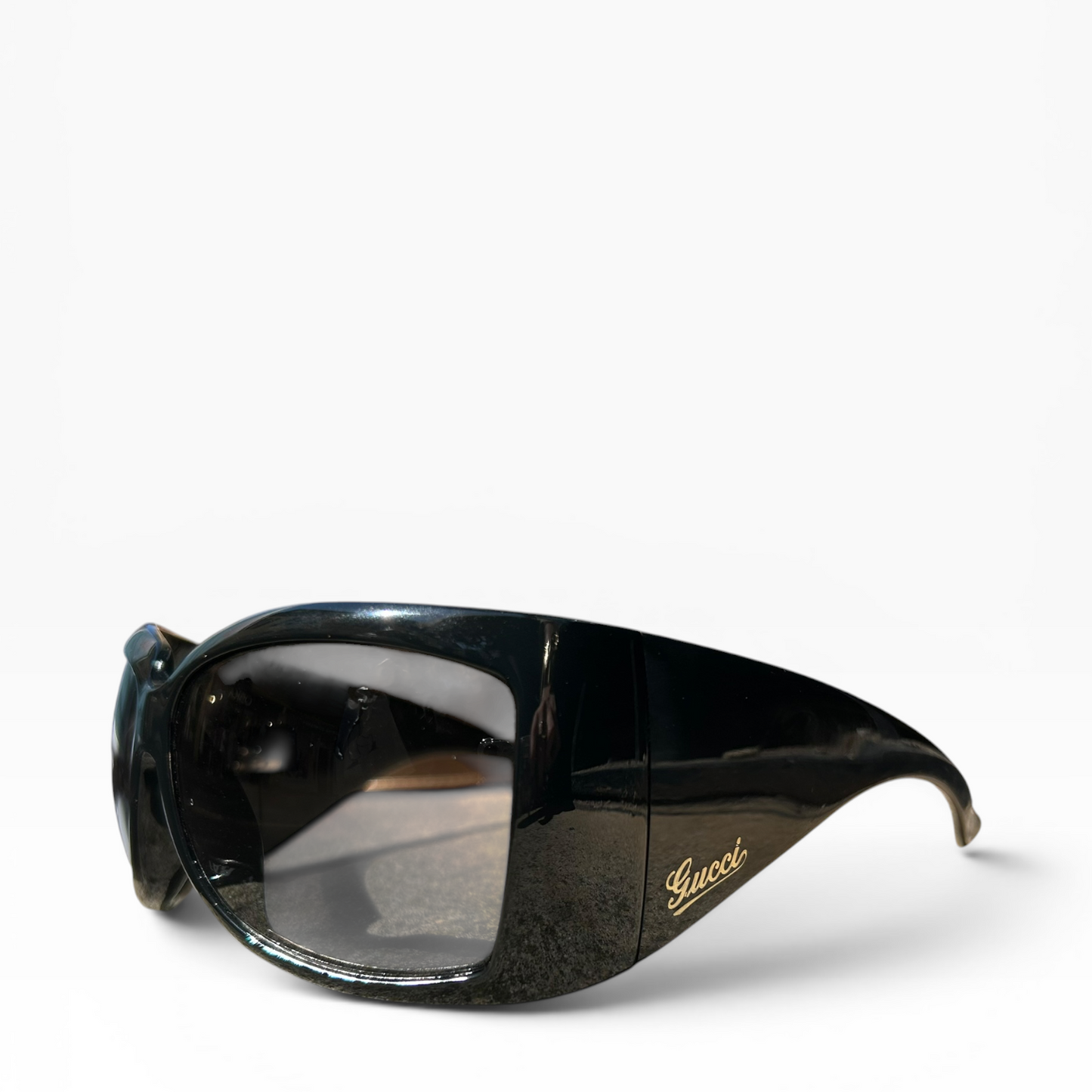 Gucci Black Visor Shield Sunglasses