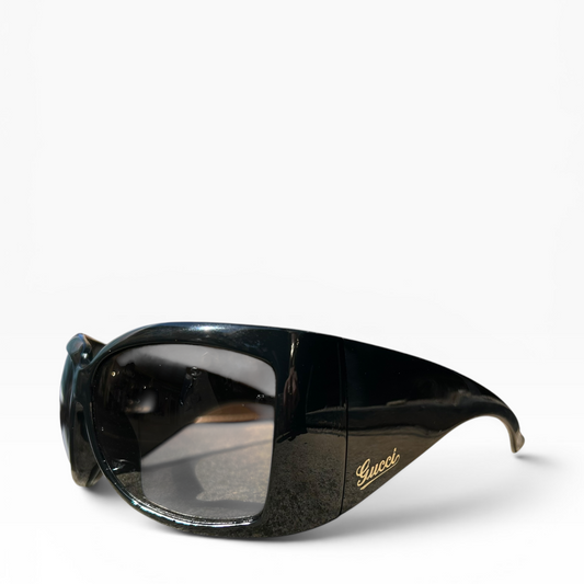 Gucci Black Visor Shield Sunglasses