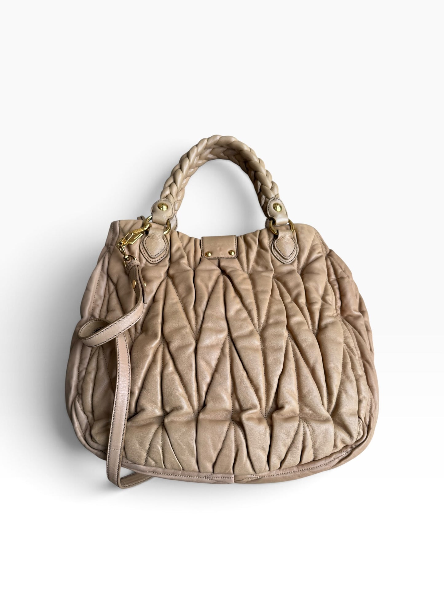 Miu Miu Coffer Matelassé Leather Bag