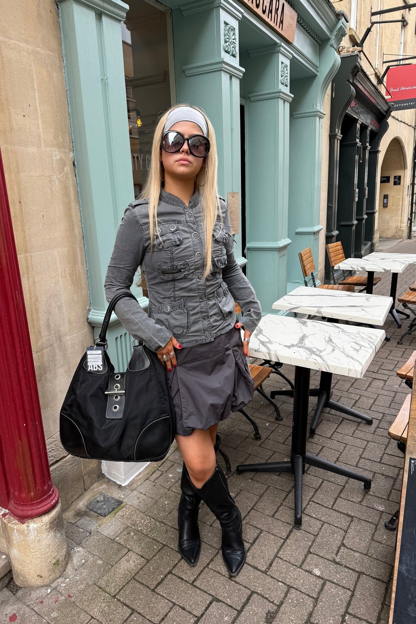 Only Military Washed Grey Jacket
