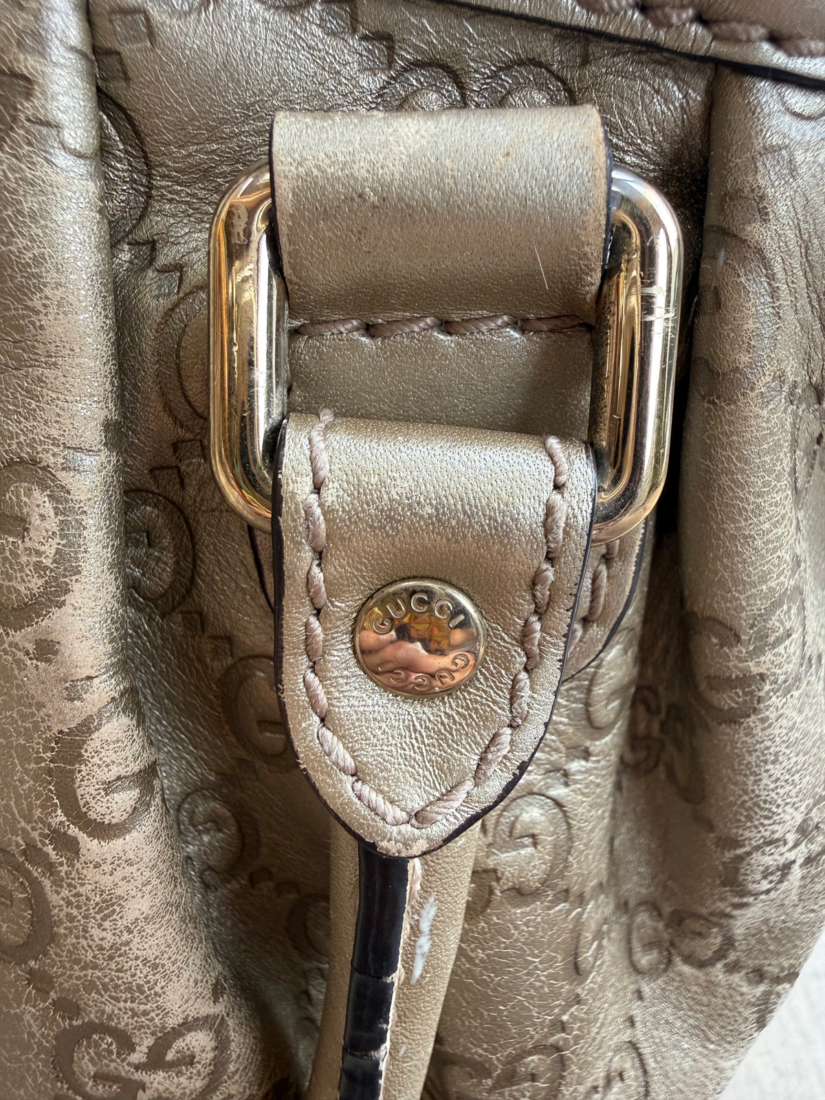 Vintage Gucci Metallic Guccissima Sukey Shoulder Bag