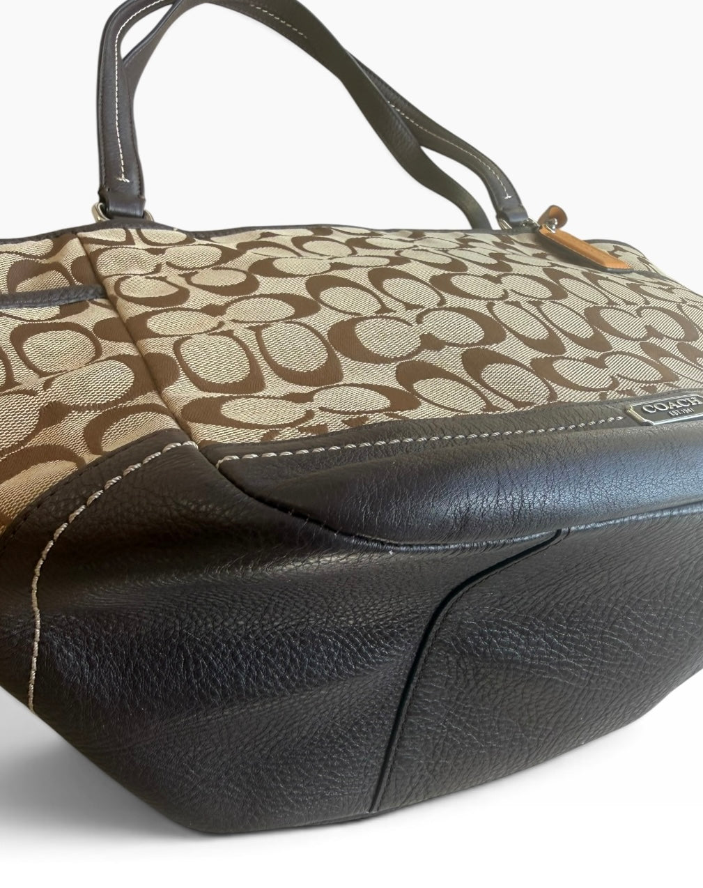Coach Signature Jacquard Shoulder Tote Bag F23297