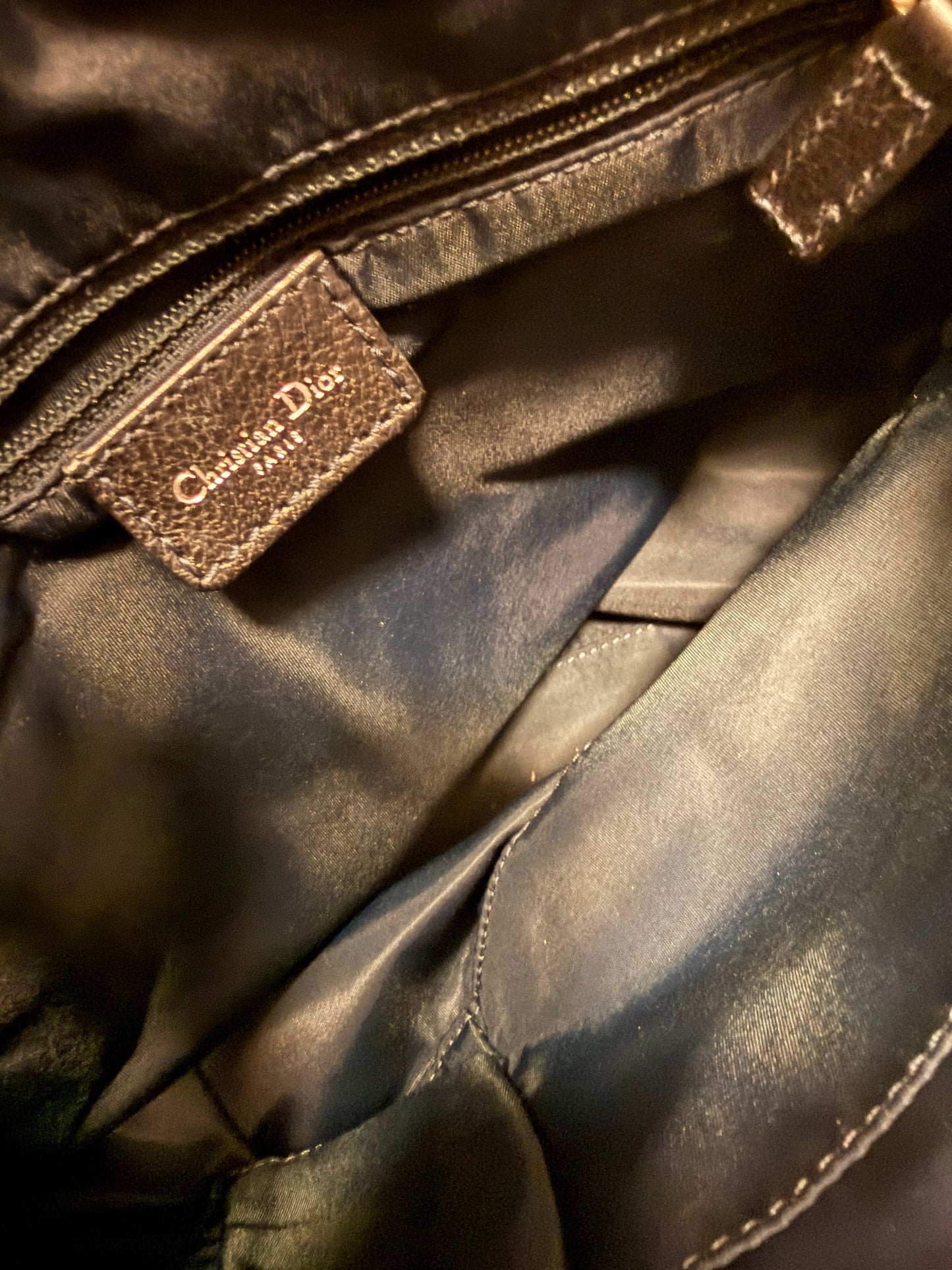 Christian Dior Flight Line Trotter Denim Shoulder Bag