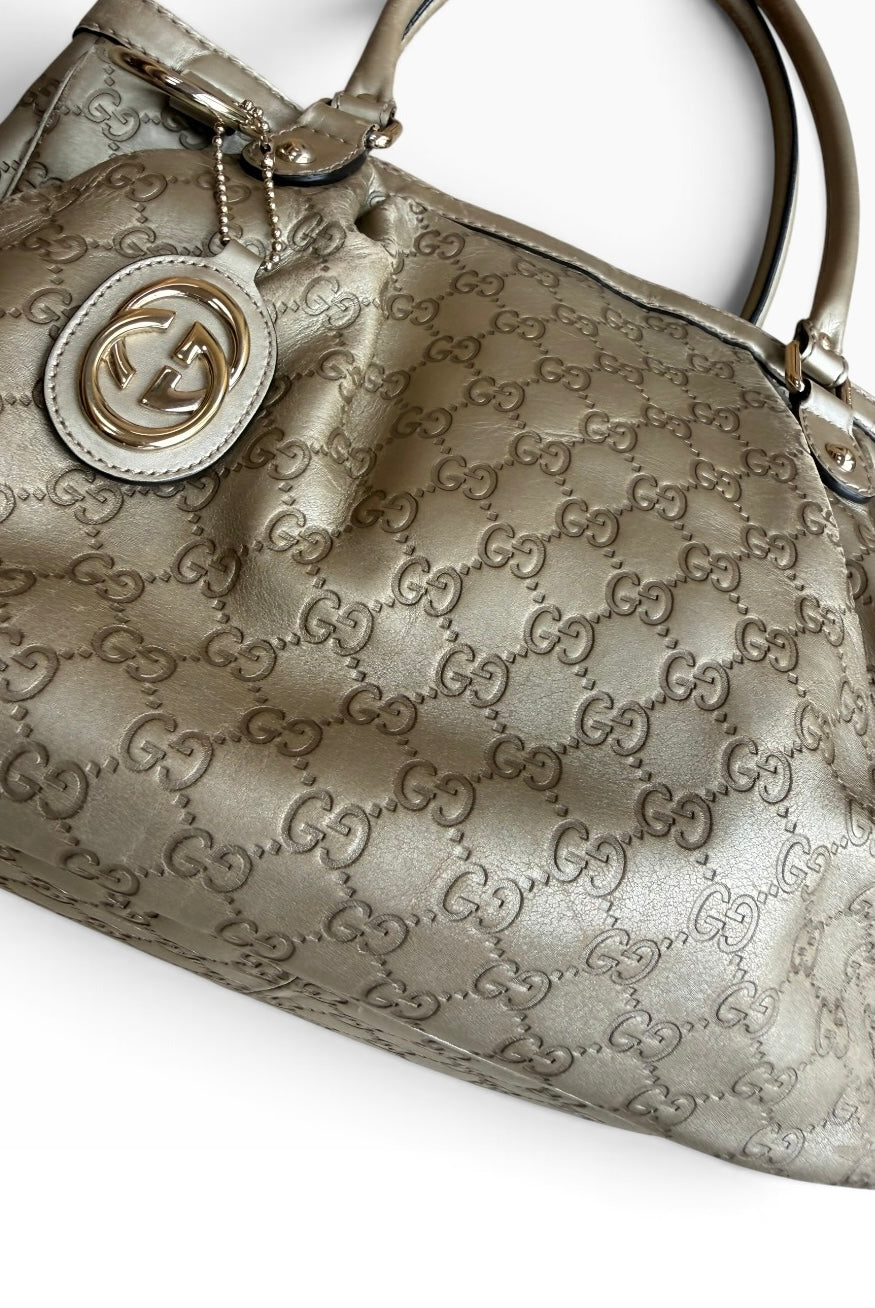 Vintage Gucci Metallic Guccissima Sukey Shoulder Bag