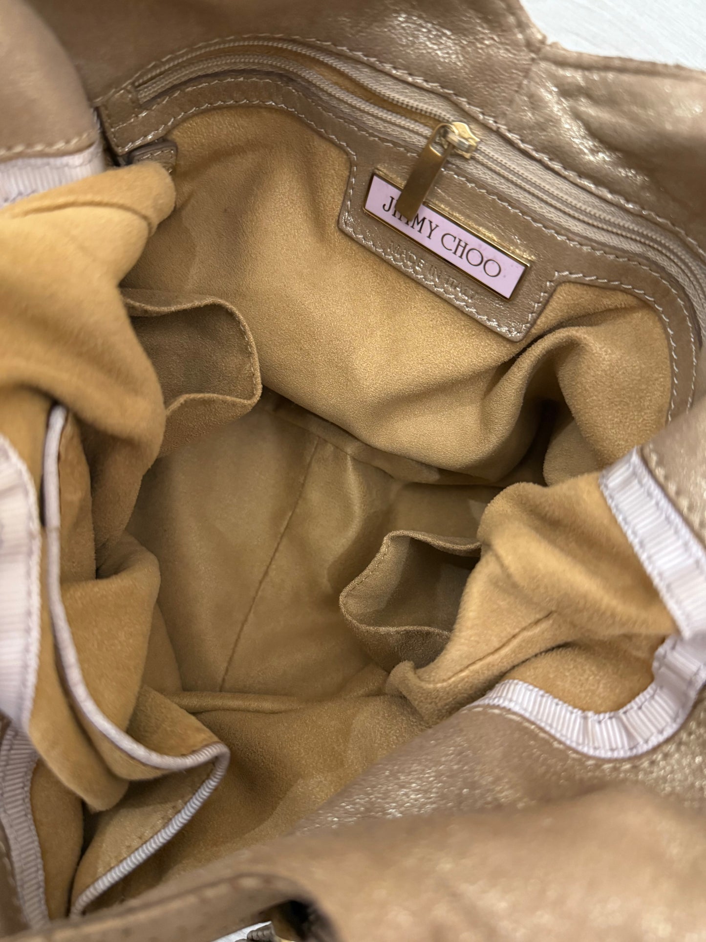 Jimmy Choo Gold Buckle Shoulder Bag