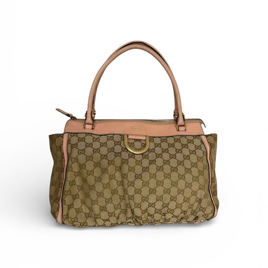 Gucci Abbey Monogram Pink Shoulder Bag