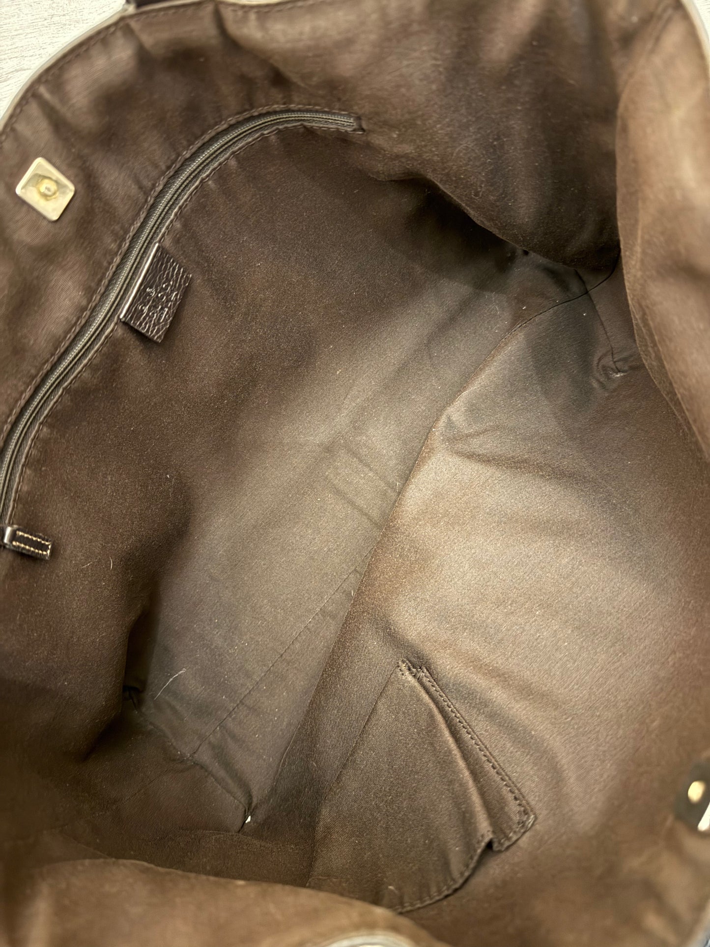 Gucci Monogram Crystal Abbey D Ring Hand Bag