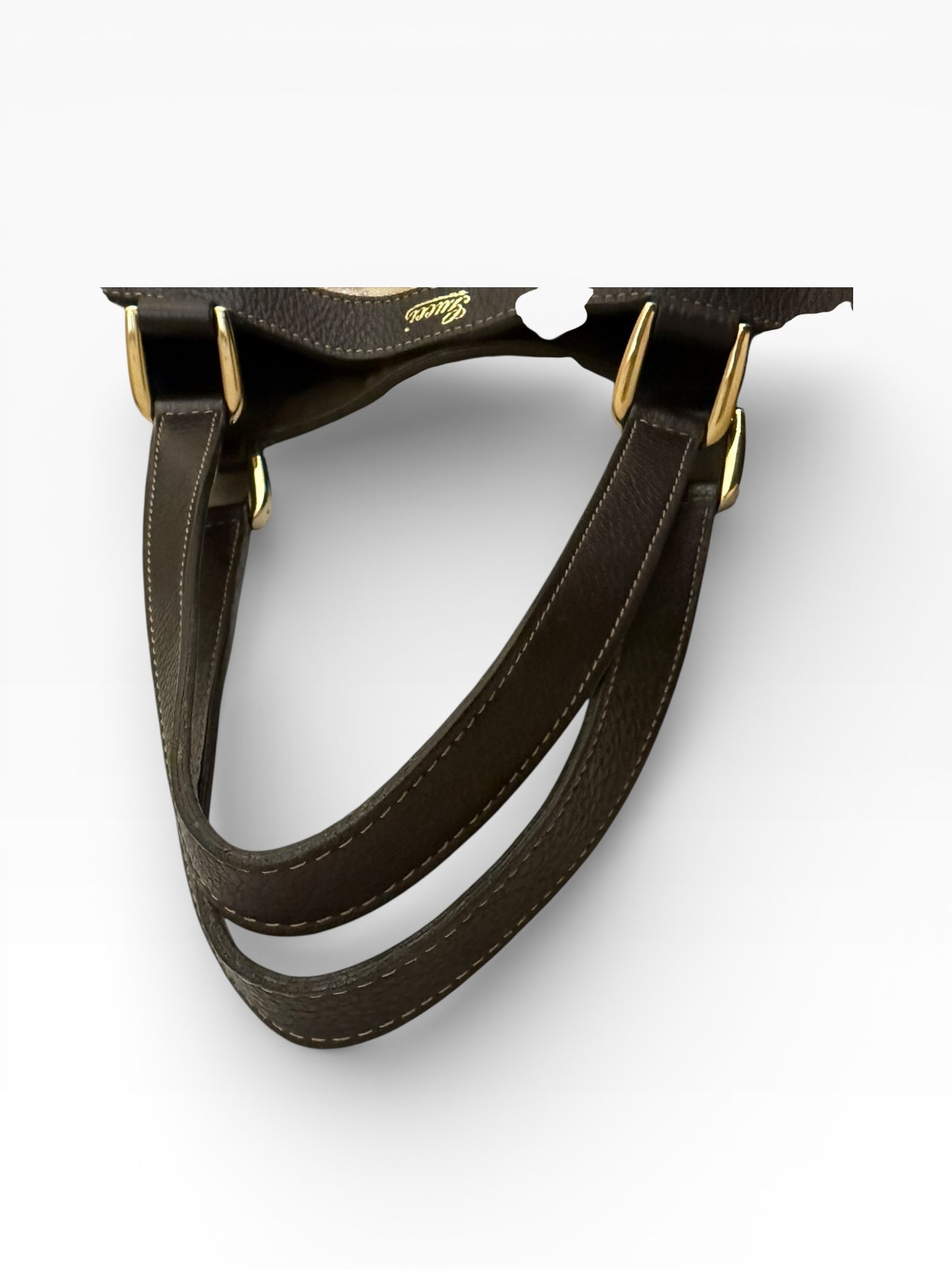 Gucci Monogram Crystal Abbey D Ring Hand Bag