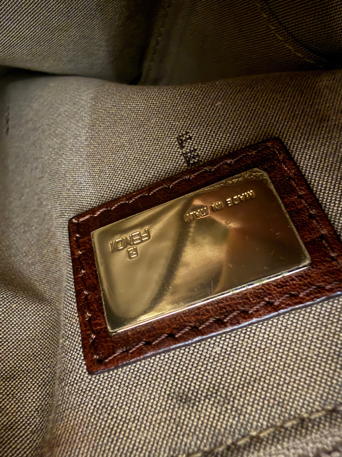 Fendi Zucchino Tote Shoulder Bag