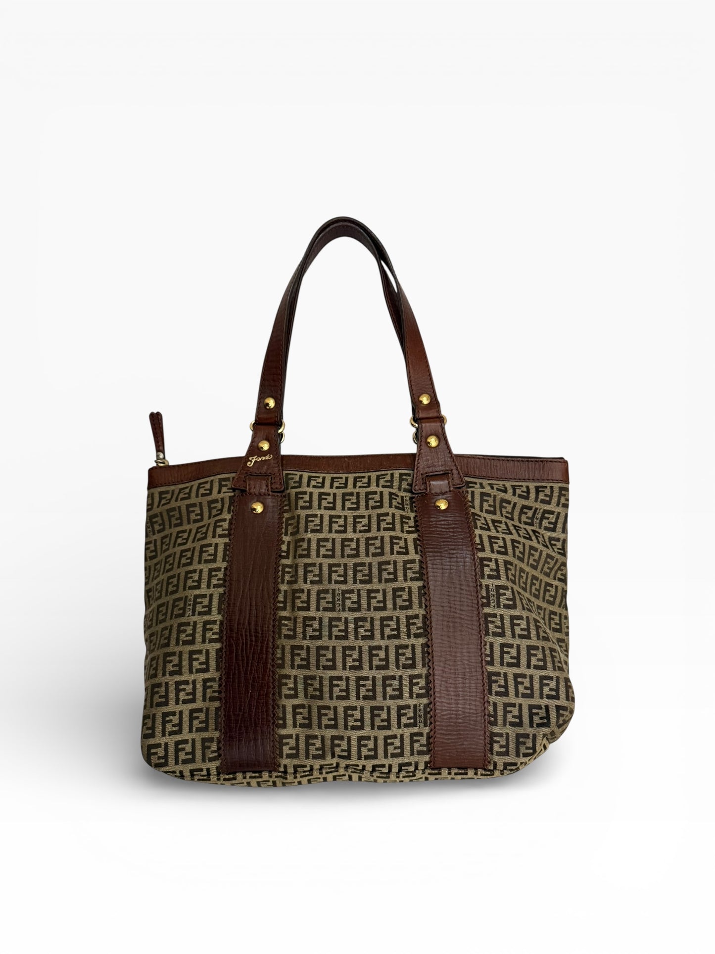 Fendi Zucchino Tote Shoulder Bag