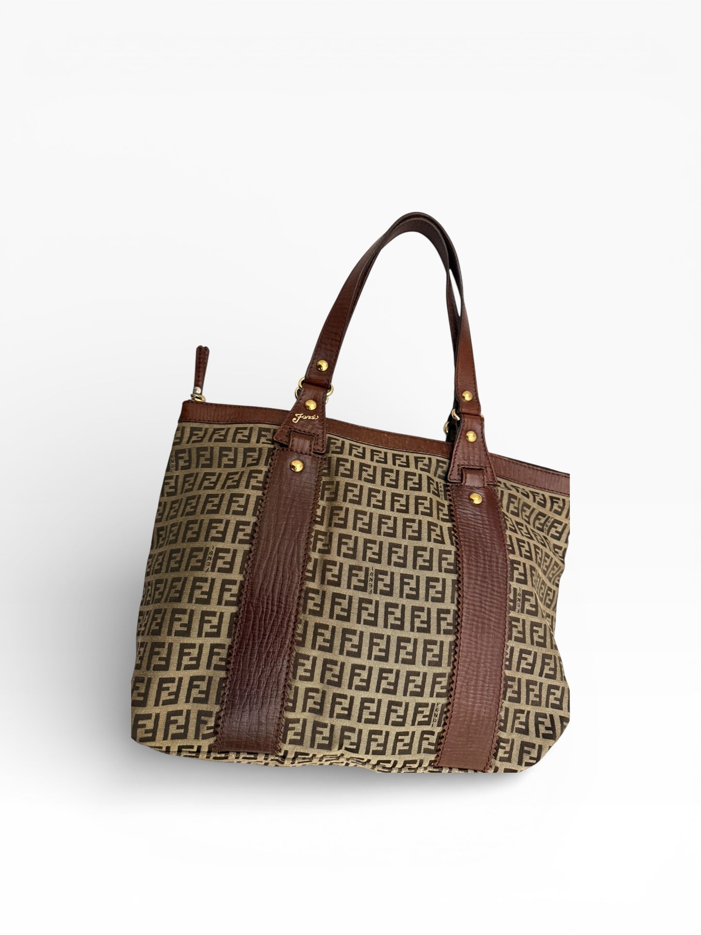 Fendi Zucchino Tote Shoulder Bag